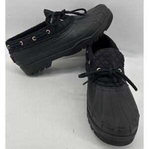Sperry's Top Sider Duckling Black Low Rain Shoes STS95272 Women's Size 9